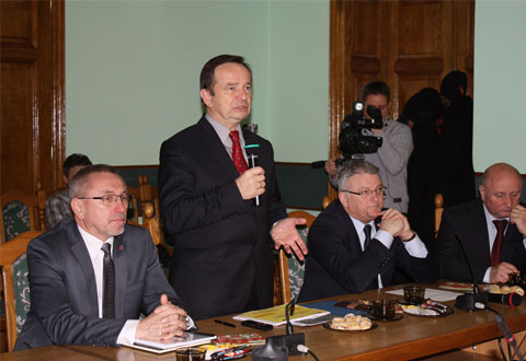 Władysław Ortyl i Tadeusz Pióro
spotkali się z sanockimi przedsiębiorcami